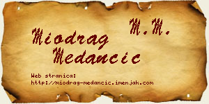 Miodrag Medančić vizit kartica